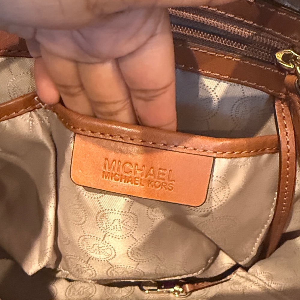 Michael Kors Dark Brown Signature Tote - Picture 10 of 13